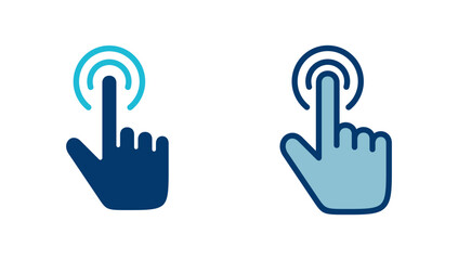 Hand click icon vector isolated on white background. pointer icon vector. hand cursor icon vector