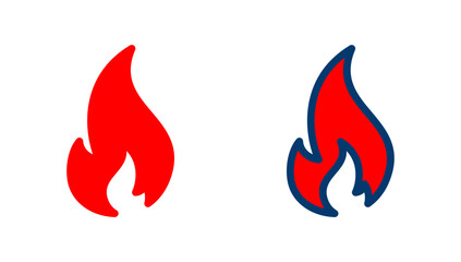 Fire icon vector isolated on white background. Fire flame icon template. Fire flames symbol vector