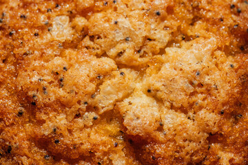 close up of lemon poppyseed muffin