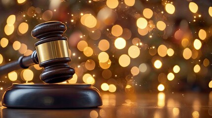Christmas Gavel: Festive Legal Holiday Symbol