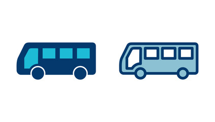 Bus Icon vector isolated on white background. Black bus vector icon