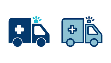 Ambulance Icon vector isolated on white background. Ambulance Icon Design. ambulance truck icon vector