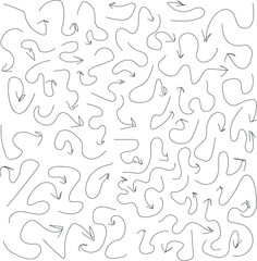 Texture in the form of sinuous curved ugly arrows.