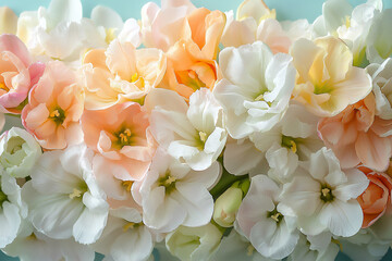 name : delicate warm pastel freesia wall, ethereal macro bloom,