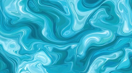 Abstract swirls of turquoise and teal hues create a mesmerizing pattern.