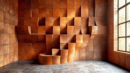 Corten Steel Wall Design: Modern Interior Architecture