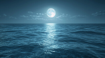 pale silver moonlight sea,