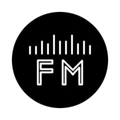 Fm glyph icon