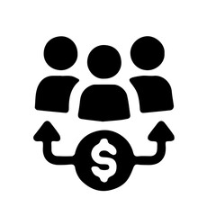 black dolar dividens icon