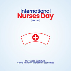 World Nurse Day. World Nurse Day Month. World Nurse Day 2025, Creative banner, poster, social media post, background, template, postcard vector