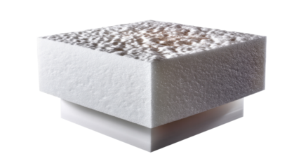 Stacked Polystyrene Foam: A minimalist image captures the clean lines and texture of stacked polystyrene foam blocks, highlighting the contrast between smooth and textured surfaces.