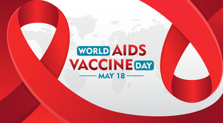 World AIDS Vaccine Prevention and awareness Day. Celebrated every year in may. Suitable for Banner poster, flyer and background design template