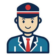 Passenger icon isolated on white background