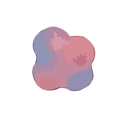 Vector illustrations shape element with watercolor style