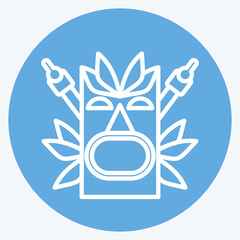 Icon Totem. related to Hawaii symbol. blue eyes style. design editable