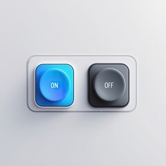 Fototapeta premium On/Off Switch Button Template