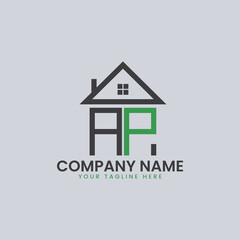 Modern Real Estate Alphabet Logo House Icons