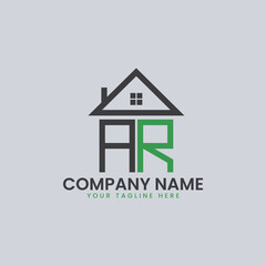 Fototapeta premium Modern Real Estate Alphabet Logo House Icons