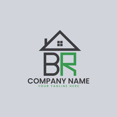Modern Real Estate Alphabet Logo House Icons