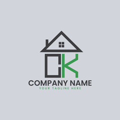 Modern Real Estate Alphabet Logo House Icons