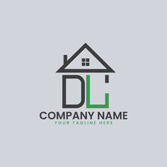 Modern Real Estate Alphabet Logo House Icons