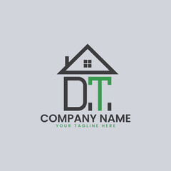 Fototapeta premium Modern Real Estate Alphabet Logo House Icons