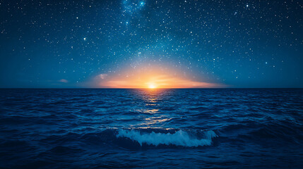 starry summer seashore,
