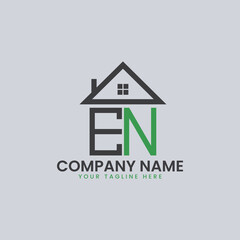 Modern Real Estate Alphabet Logo House Icons
