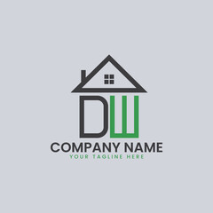 Modern Real Estate Alphabet Logo House Icons