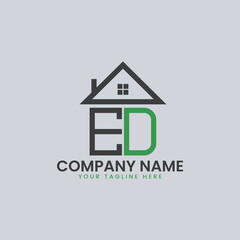 Modern Real Estate Alphabet Logo House Icons