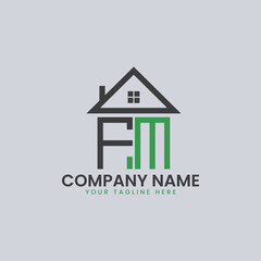 Modern Real Estate Alphabet Logo House Icons