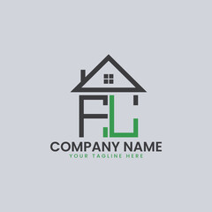 Modern Real Estate Alphabet Logo House Icons