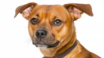 Obraz premium Charming dog with collar, a closeup portrait of beloved canine companion adorable