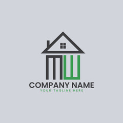 Modern Real Estate Alphabet Logo House Icons