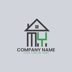 Modern Real Estate Alphabet Logo House Icons