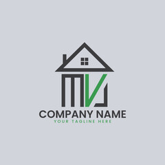 Modern Real Estate Alphabet Logo House Icons