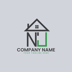 Modern Real Estate Alphabet Logo House Icons