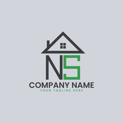 Modern Real Estate Alphabet Logo House Icons