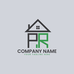 Modern Real Estate Alphabet Logo House Icons