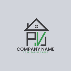 Fototapeta premium Modern Real Estate Alphabet Logo House Icons