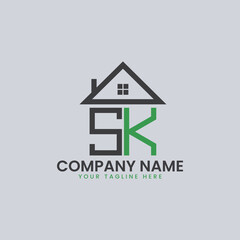 Modern Real Estate Alphabet Logo House Icons