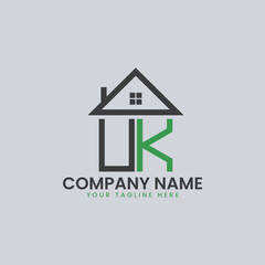 Modern Real Estate Alphabet Logo House Icons