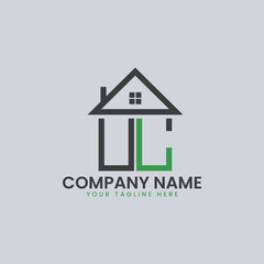 Modern Real Estate Alphabet Logo House Icons