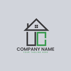 Modern Real Estate Alphabet Logo House Icons