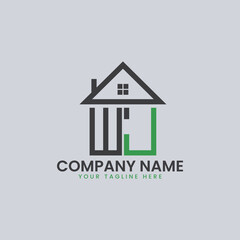 Modern Real Estate Alphabet Logo House Icons