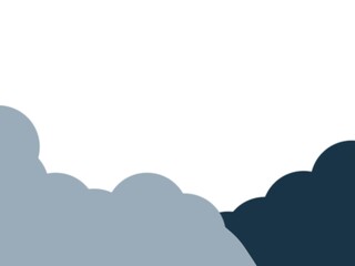 A charming and minimalist illustration of blue clouds gently floating across a sky. The gentle gradients and smooth contours of the clouds give the image a calming, modern look that can complement bot