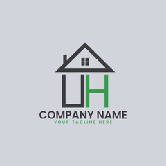 Modern Real Estate Alphabet Logo House Icons