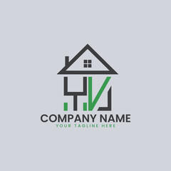 Modern Real Estate Alphabet Logo House Icons