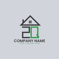 Modern Real Estate Alphabet Logo House Icons