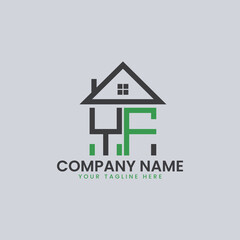 Fototapeta premium Modern Real Estate Alphabet Logo House Icons